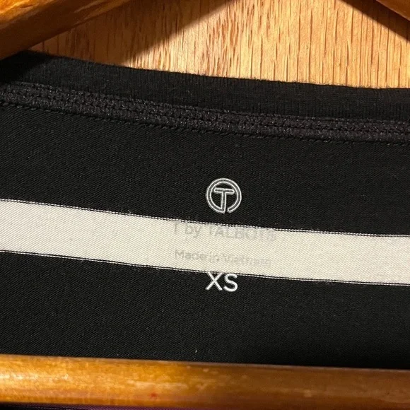 Talbots Black Multicolor Striped Long Sleeve Top - Picture 2 of 14